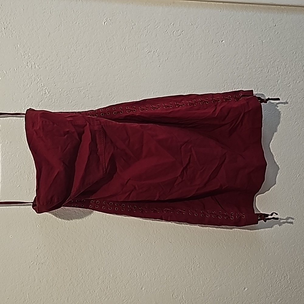 Express red strapless dress